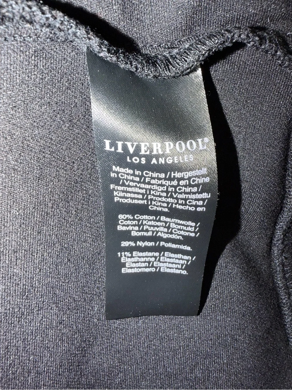 Liverpool LA Woman's Black Biker Moto Jacket Full Zip Long Sleeve Size L